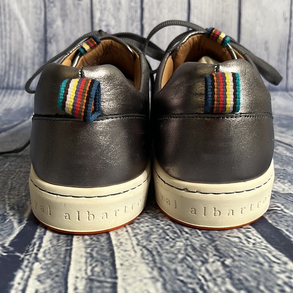 Royal Albartross Women’s Dane Silver Metallic Leather Spikeless Golf Shoes, 10 - Picture 3 of 9